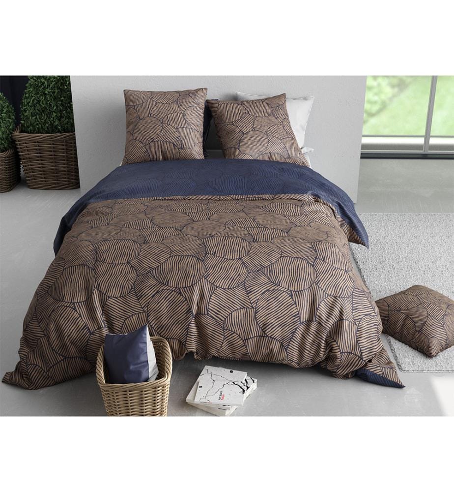 Set copripiumino 3 pezzi 260X240Cm 100% cotone 57 fili Ninon
