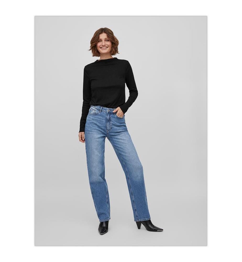 Vikelly Jean Droit - Bleu Moyen Délavé Mbd009