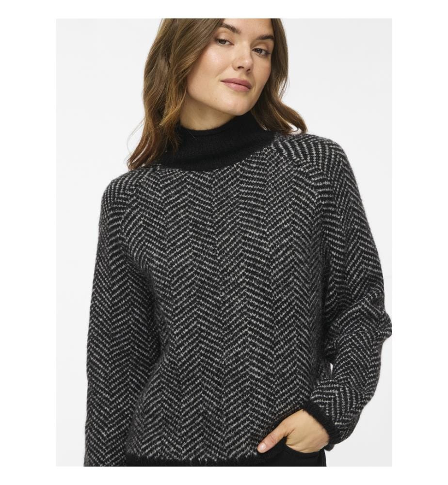 Pull en maille Regular Fit Lory - Noir