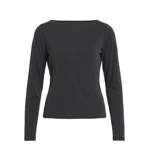 T-shirt manches longues Fit Modala - Noir