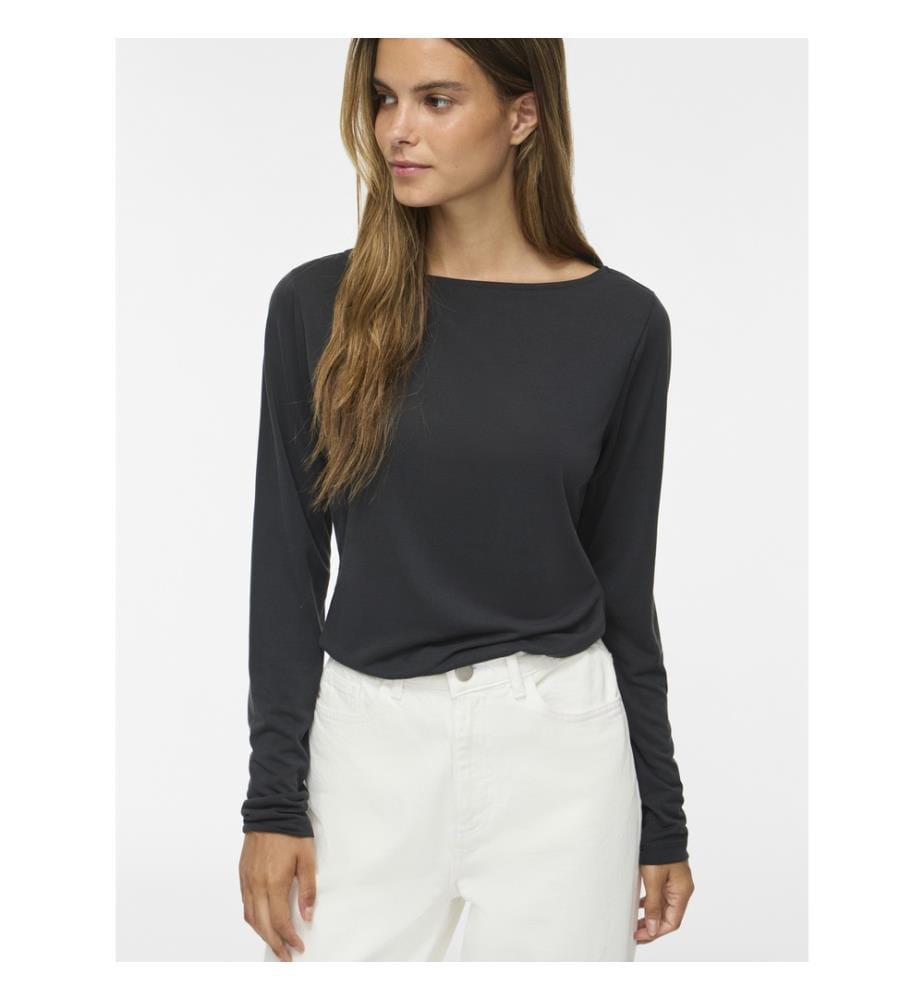 T-shirt manches longues Fit Modala - Noir
