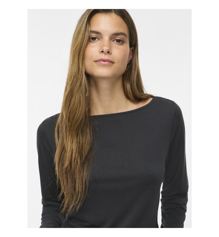 T-shirt manches longues Fit Modala - Noir