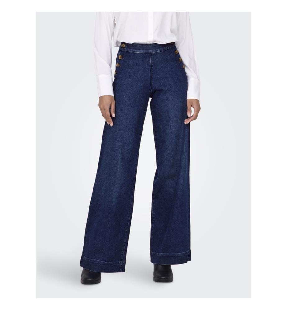 Jeans Madison Button Wide Denim Gen533Noos - Denim blu medio scuro