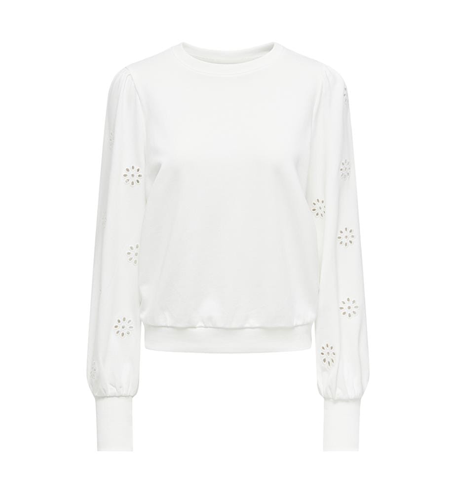 Sweat-shirt - Blanc cloud dancer