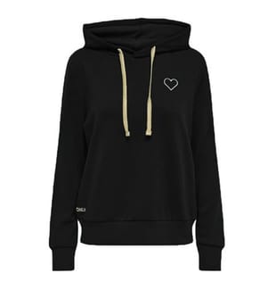 Sweatshirt Onlnoli L/S Heart - Noir