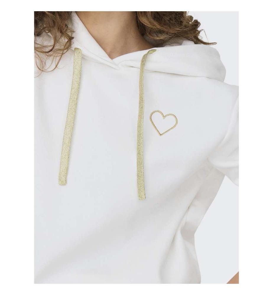 Sweat - Cloud Dancer Gold Strings Heart Emb