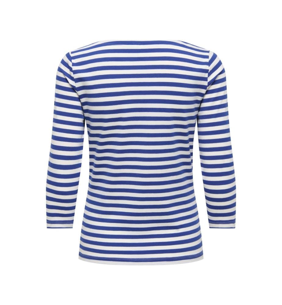 T-shirt - Nuage dansant bleu mazarine avec imprimé marguerite