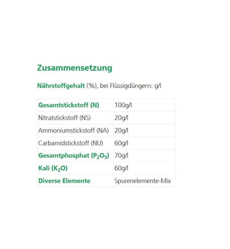 Hauert Flüssigdünger Vegesan für Geranien und Blumen, 1 l