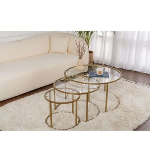 Ensemble de tables basses - Or