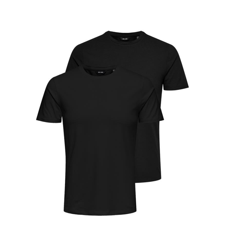 2er-Set T-Shirts - Schwarz
