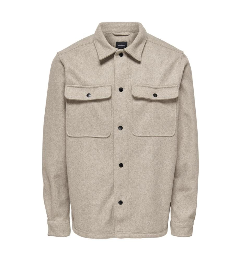 Hemd „Regular Fit Ash Ovr“ – Beige