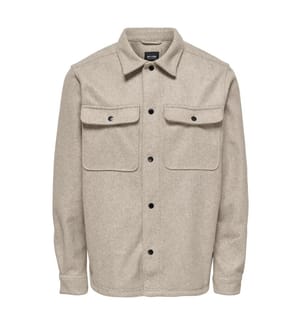 Hemd „Regular Fit Ash Ovr“ – Beige