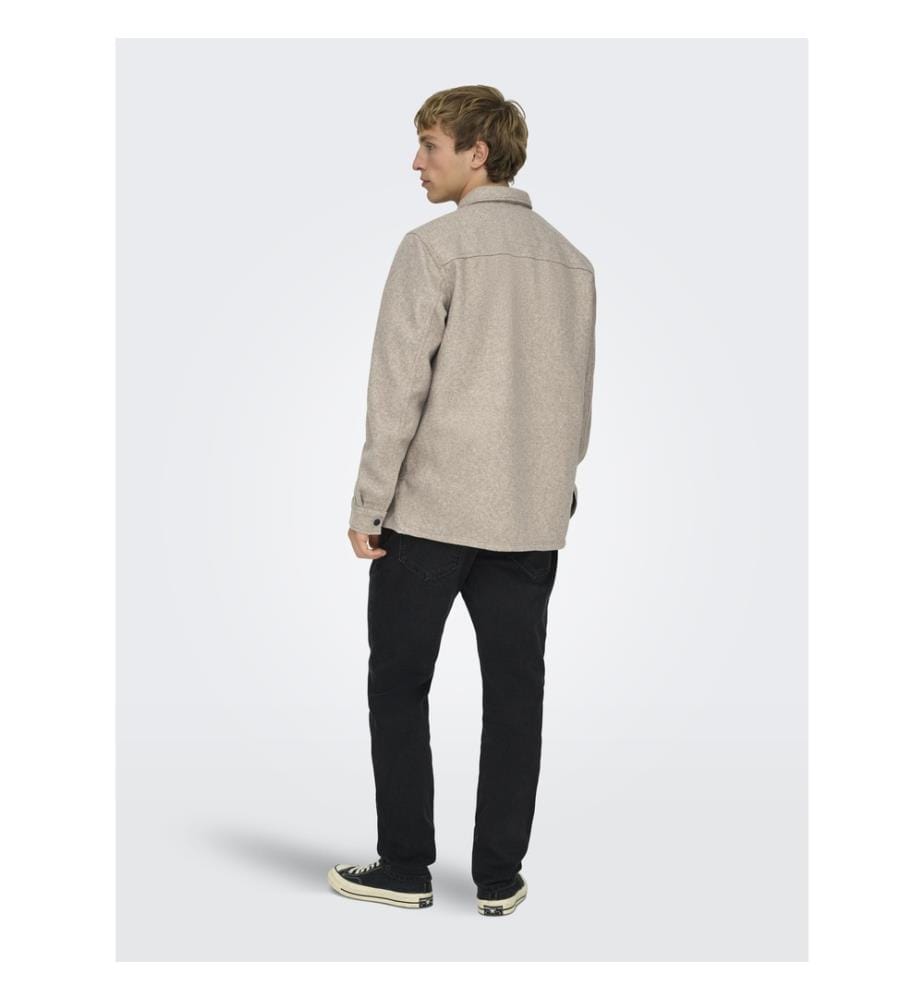 Hemd „Regular Fit Ash Ovr“ – Beige