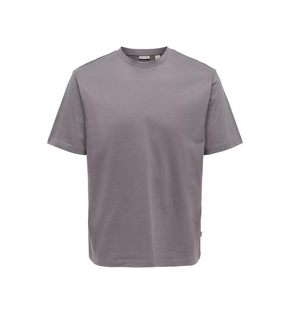 T-Shirt - grau mit feinen Streifen