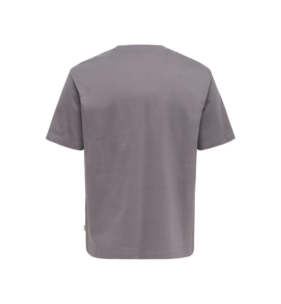 T-Shirt - grau mit feinen Streifen