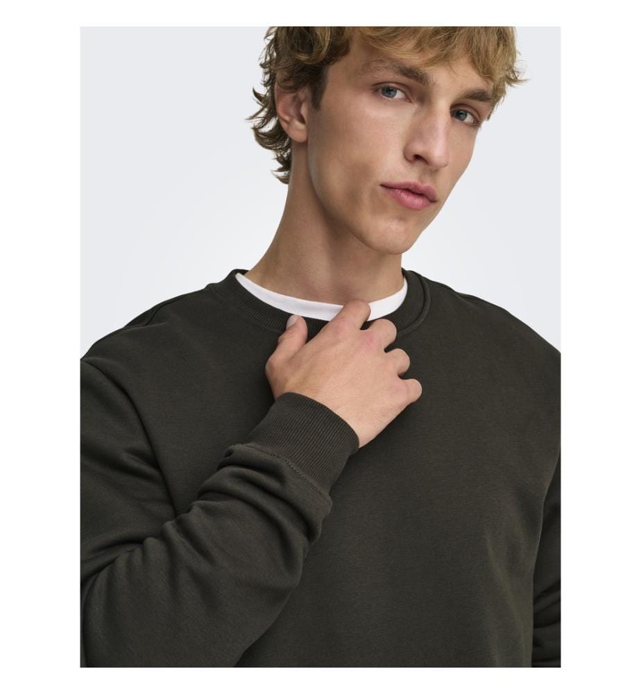 Sweatshirt „Connor Life“ in Regular Fit – Schwarz