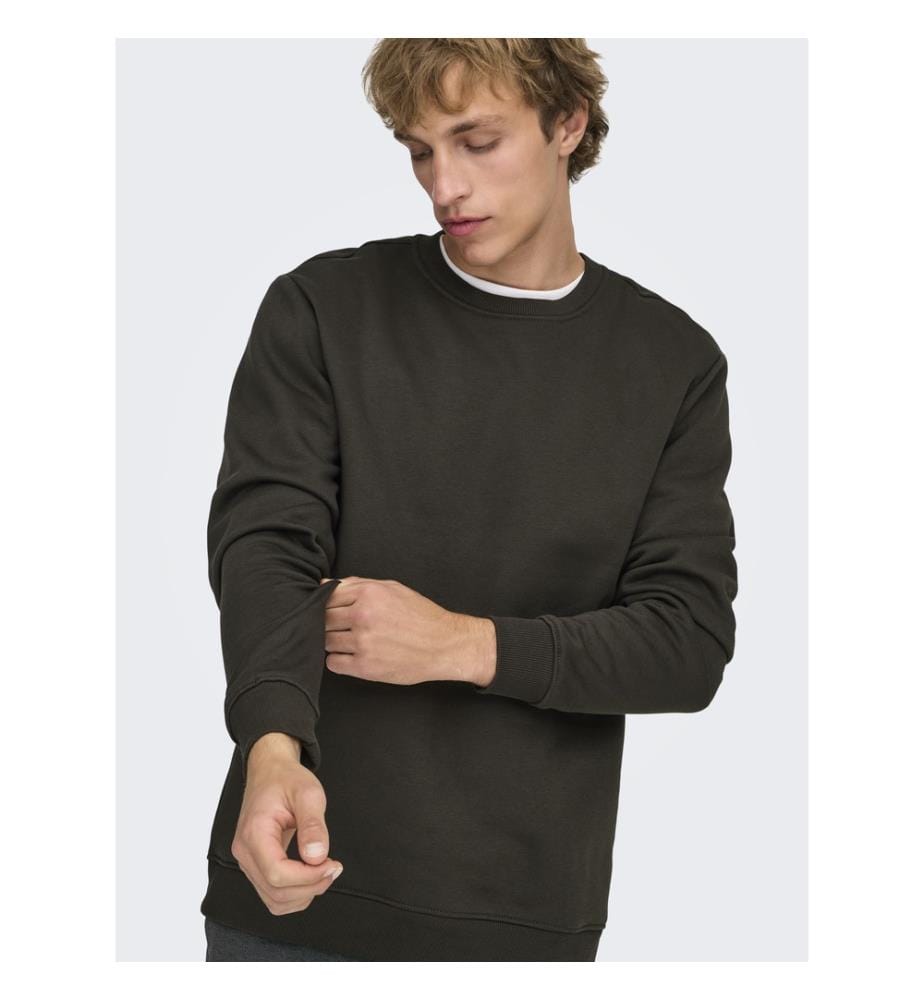 Sweatshirt „Connor Life“ in Regular Fit – Schwarz