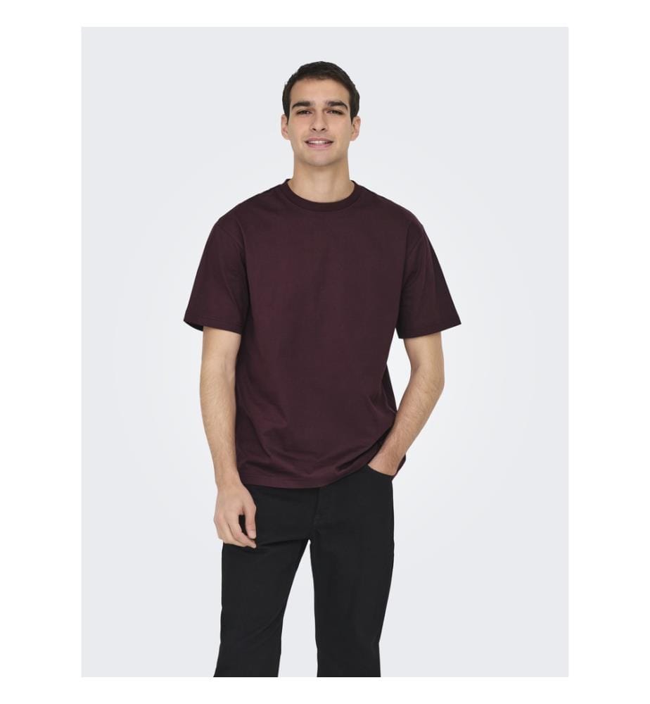 Maglietta Relaxed Fit Fred Life - Bordeaux