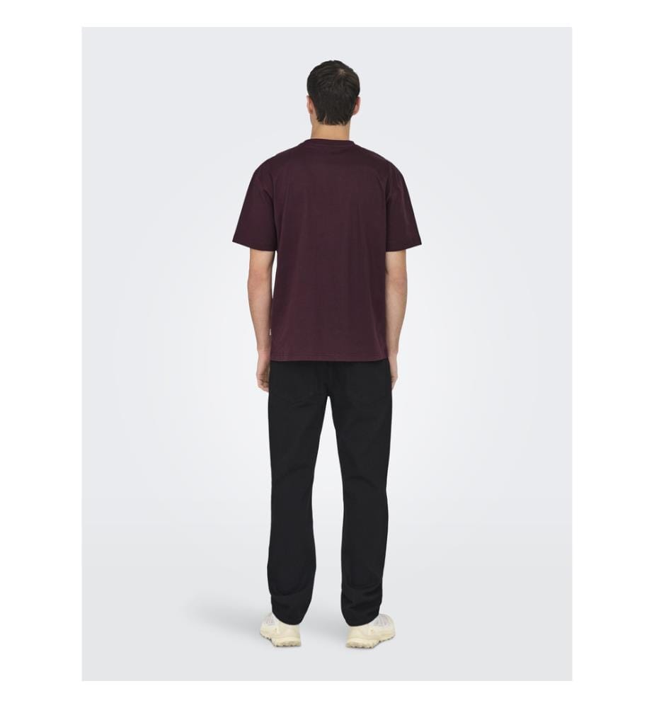 Maglietta Relaxed Fit Fred Life - Bordeaux