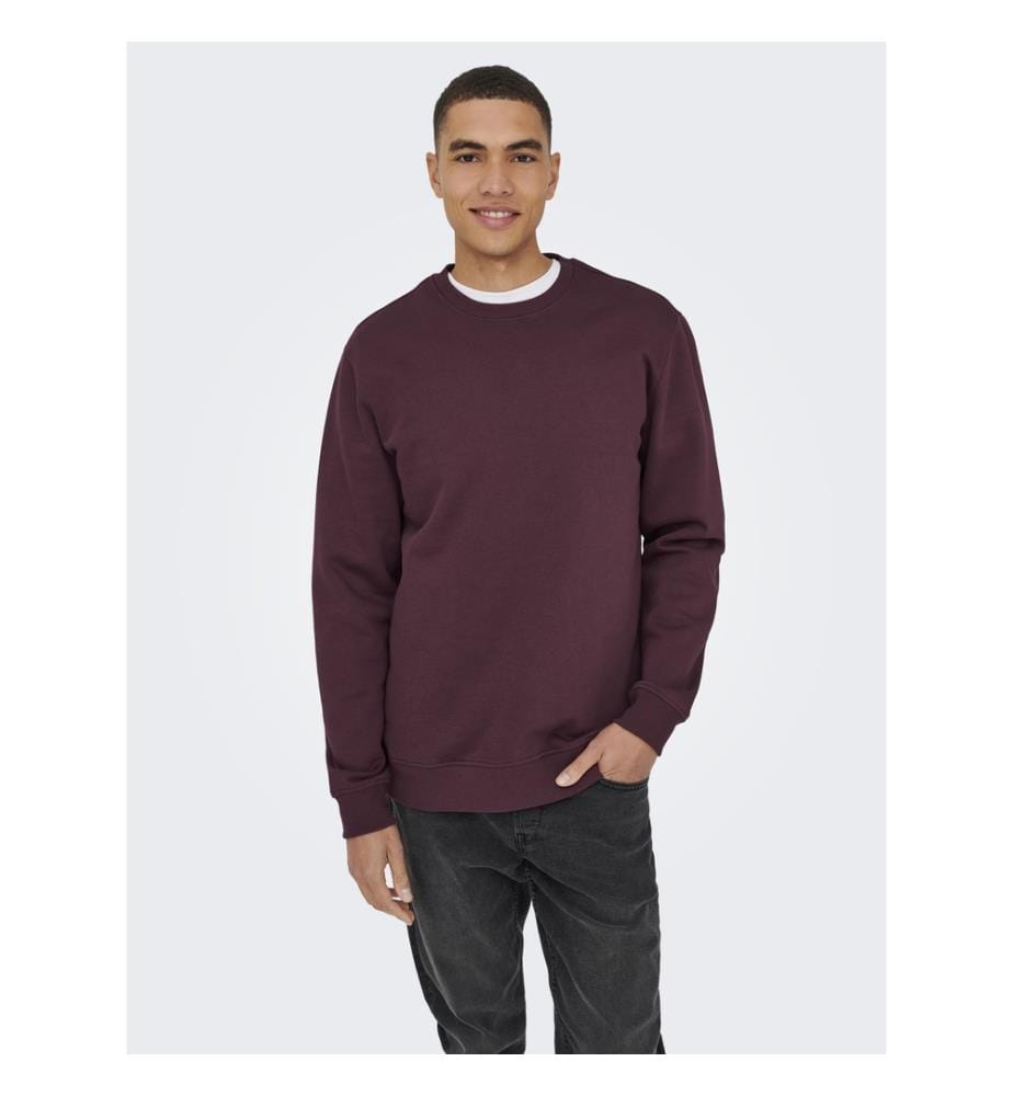 Sweatshirt „Connor Life“ in Regular Fit – Bordeaux