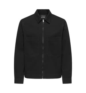 Jeansjacke - schwarzer Denim