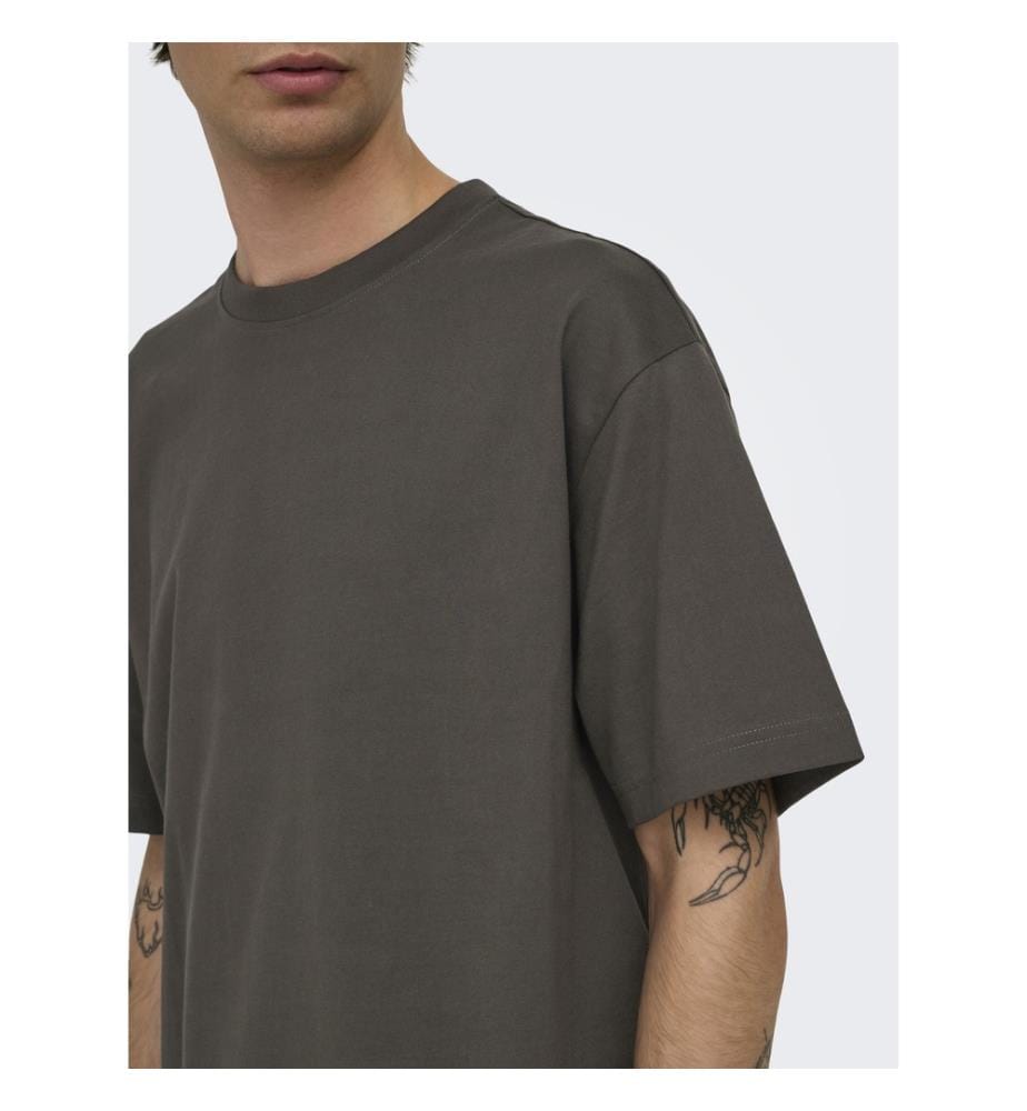 Fred Life T-Shirt in Relaxed Fit – Grau