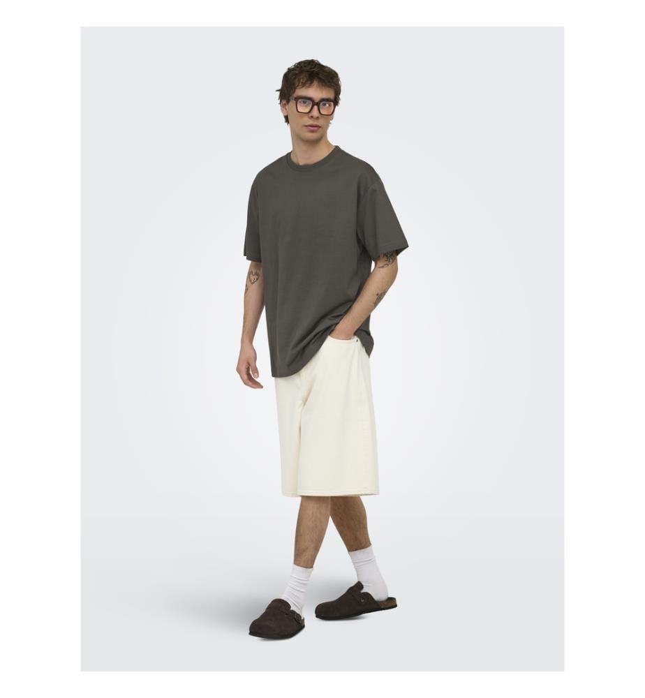 Fred Life T-Shirt in Relaxed Fit – Grau