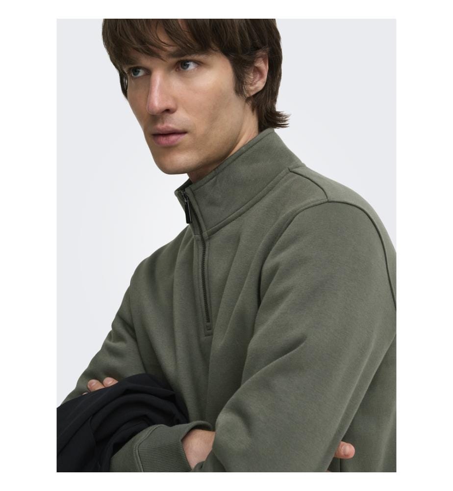 Sweatshirt „Ceres“ in Regular Fit – Khaki
