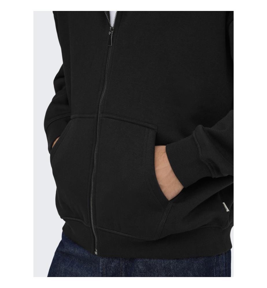 Kapuzenjacke „Ceres“ in Oversize-Passform – Schwarz