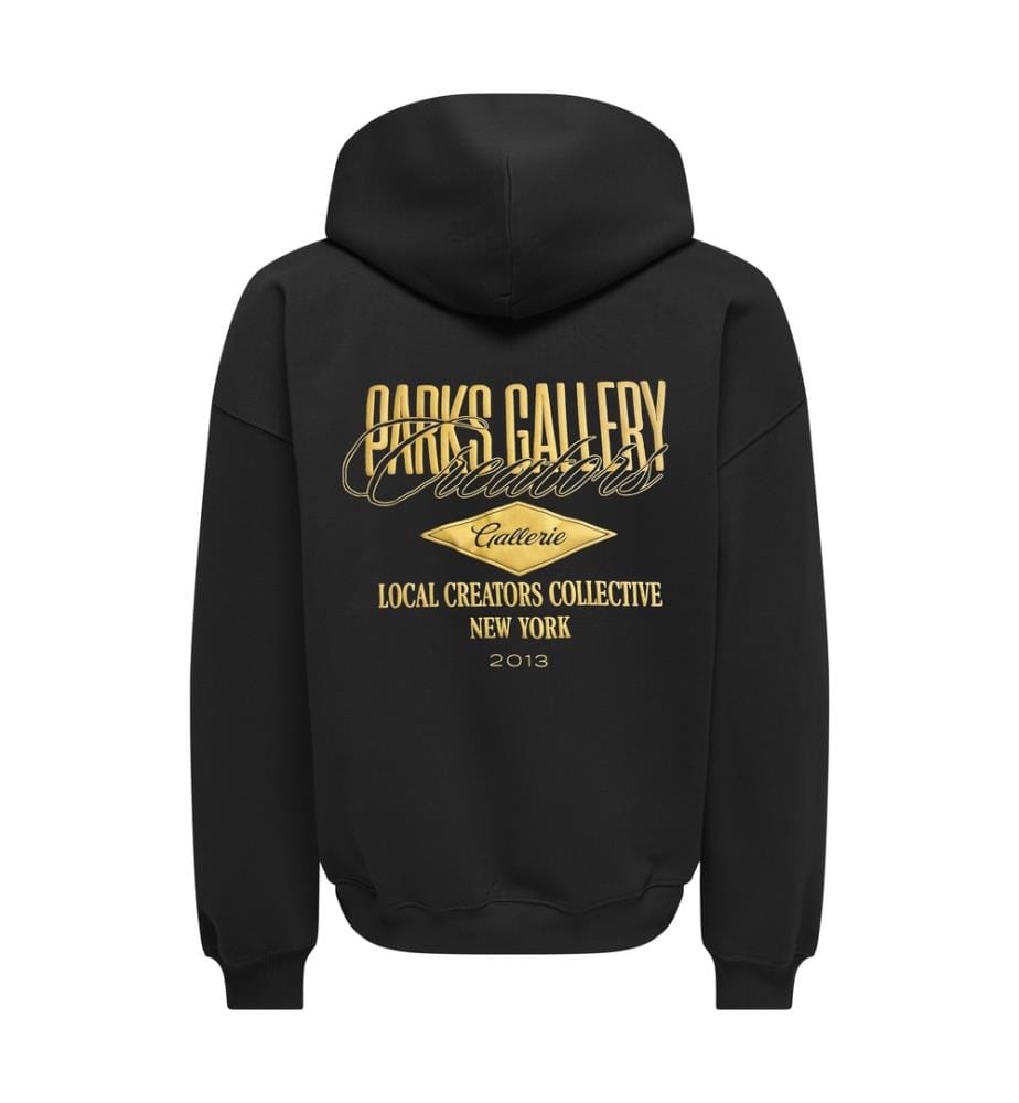 Hoodie „Relaxed Fit Parks“ – Schwarz