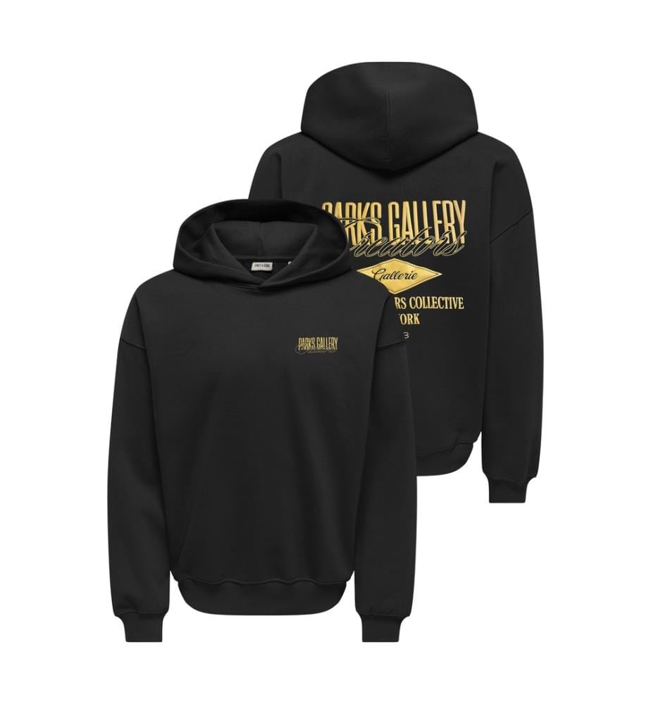 Hoodie „Relaxed Fit Parks“ – Schwarz