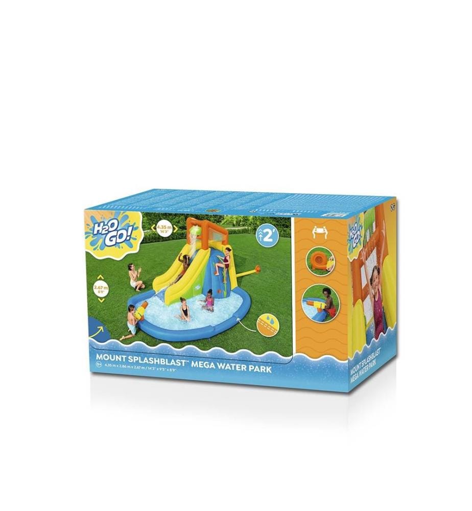H2OGO! Mega Water Park with Constant Blower Mount Splashblast 435x286x267 cm - Multicolor