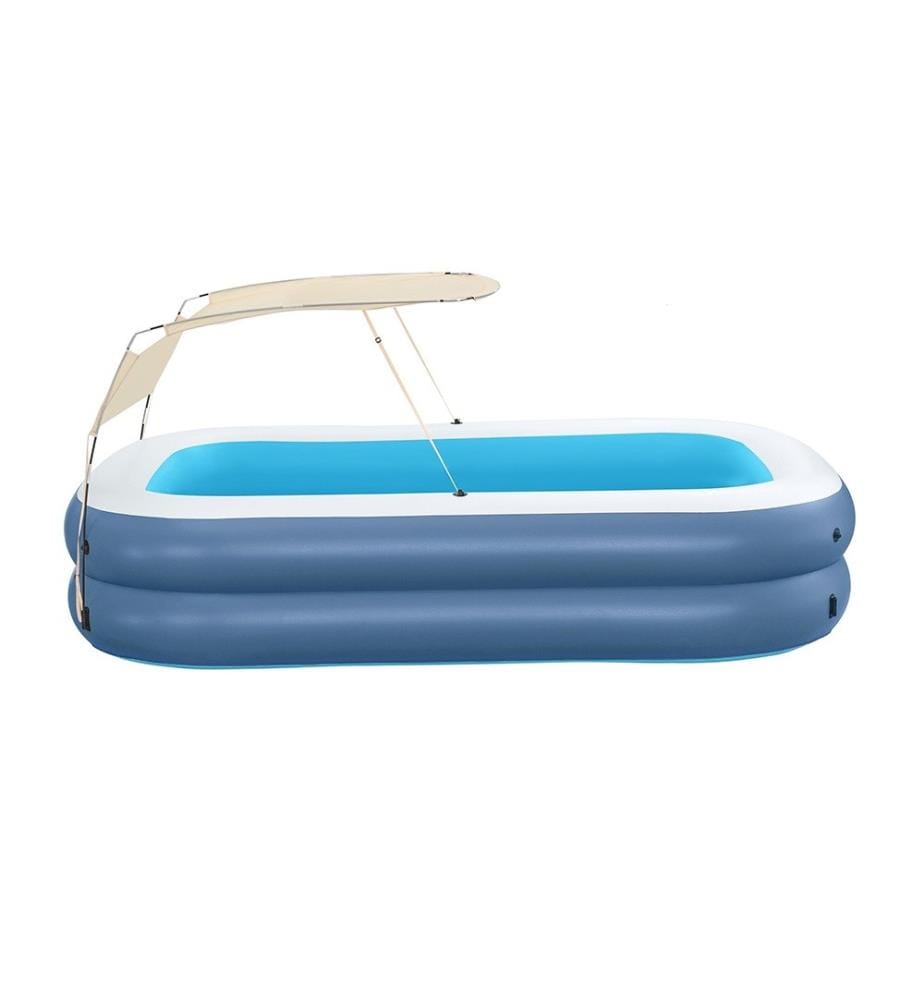 Summer Bliss Shaded Family Pool 254x178x140 cm - Gray