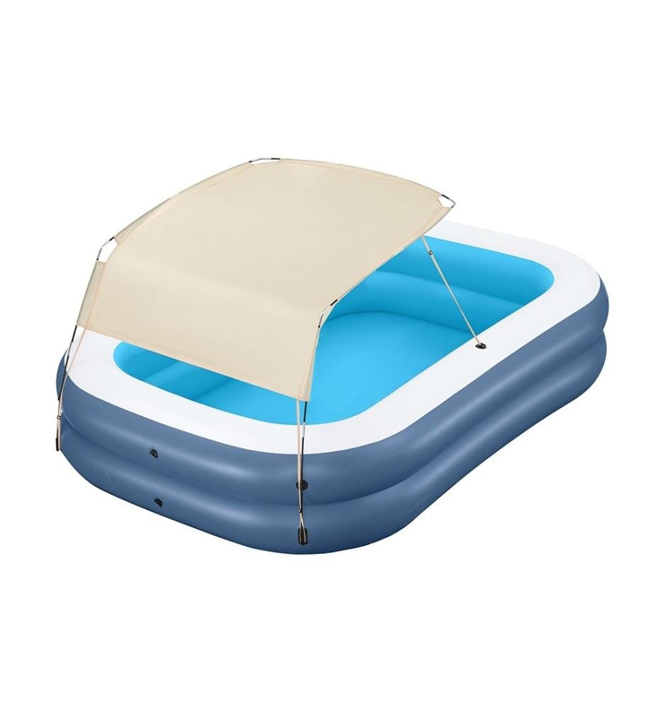 Summer Bliss Shaded Family Pool 254x178x140 cm - Gray