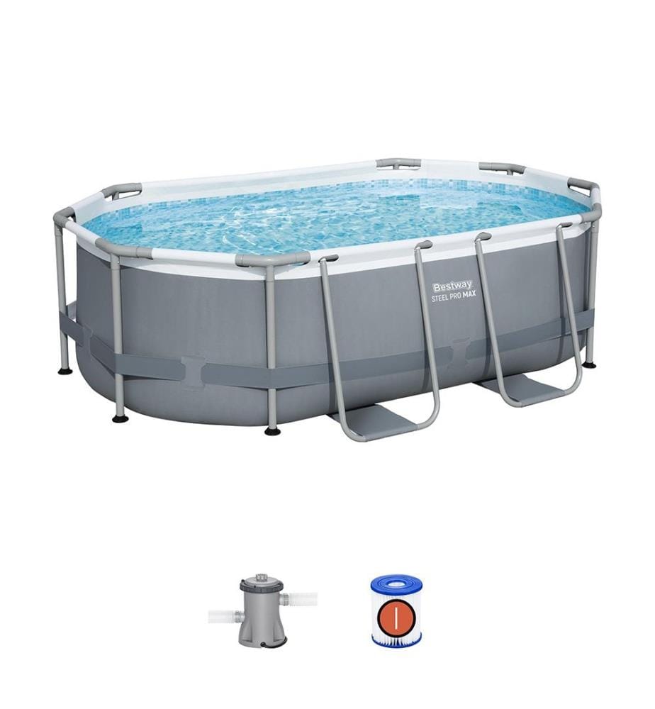 Power Steel Piscine ovale 305 x 200 x 84 cm