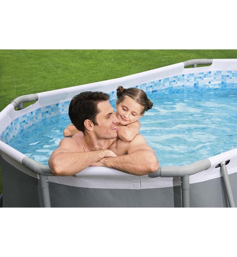 Power Steel Piscine ovale 305 x 200 x 84 cm