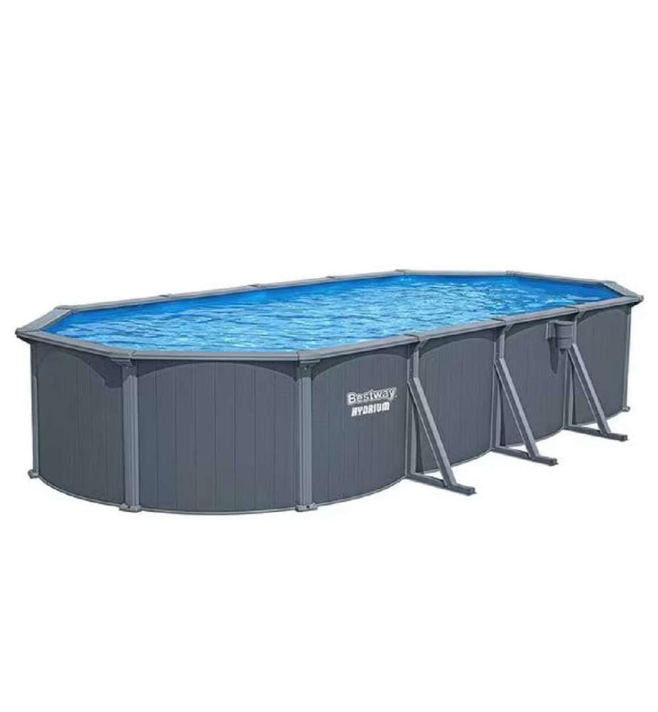 Hydrium Steel Wall Pool Complete Set with Sand Filter 732x366x132cm - Brown
