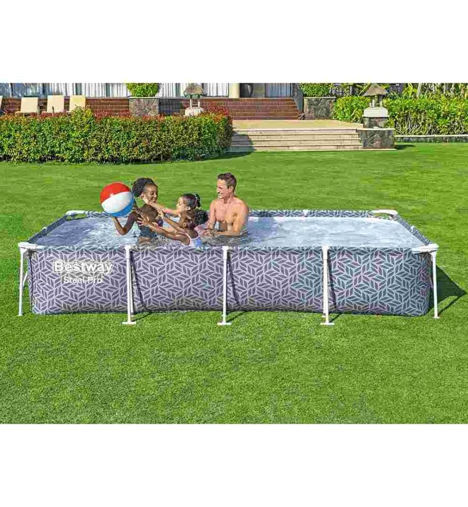 Steel Pro Pool Set 366x201x66cm - Grau