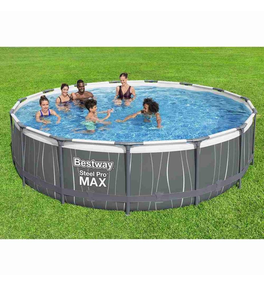 Steel Pro Max Pool Set 457x107cm - Grau
