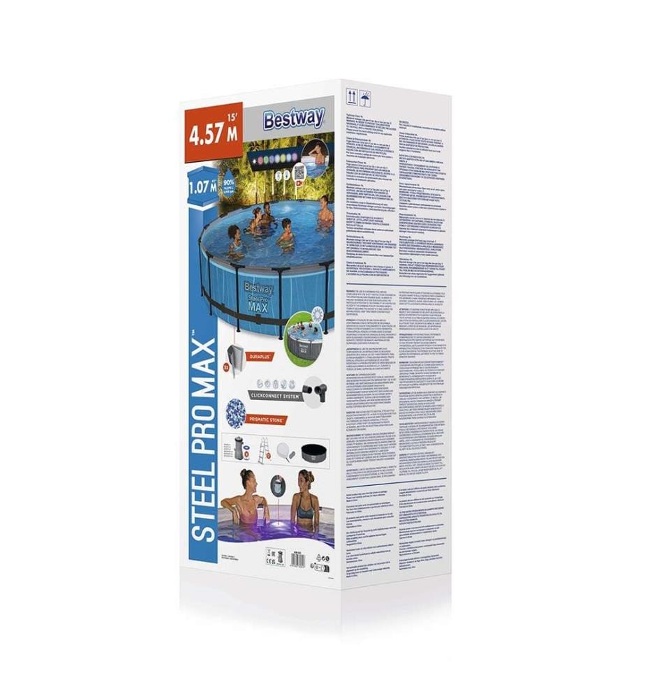 Steel Pro Max Pool Set 457x107cm - Grau