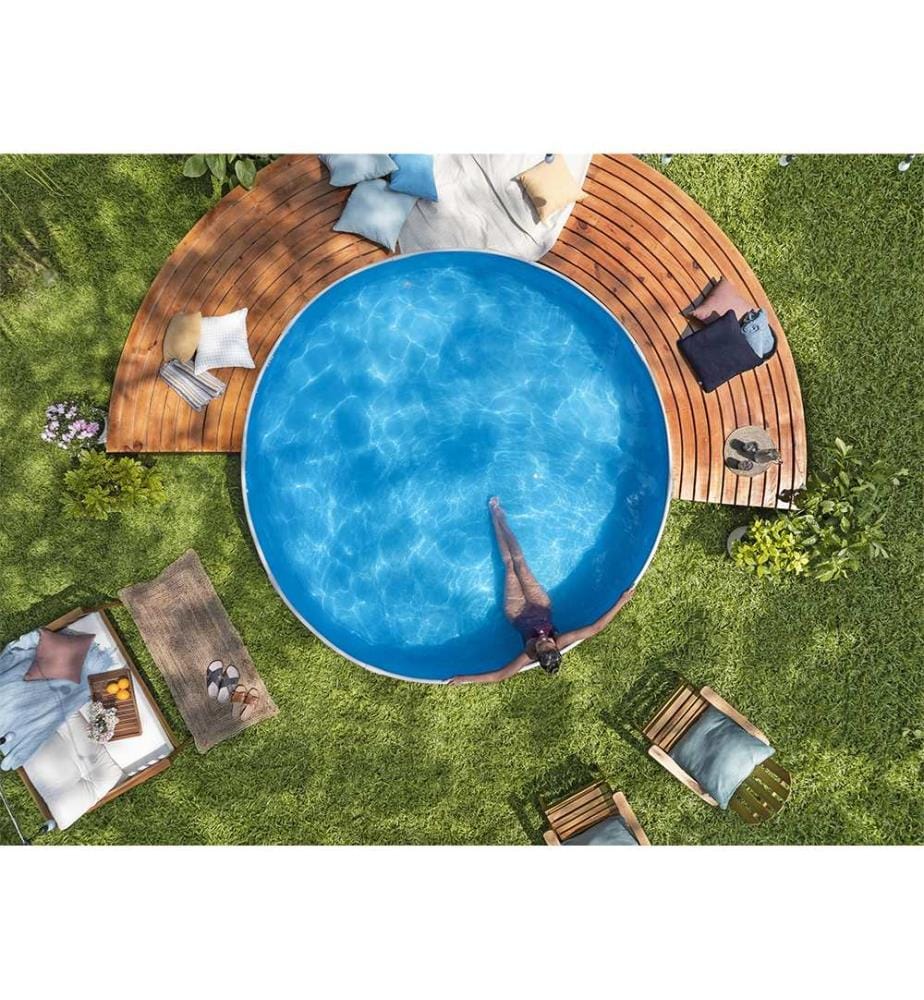 Tanx Swimmingpool Rund - Grau