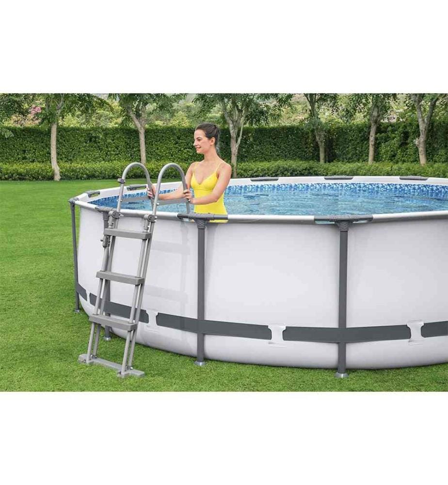 Piscine Steel Pro Max Ø 457 x 107 cm - Bleu et Blanc