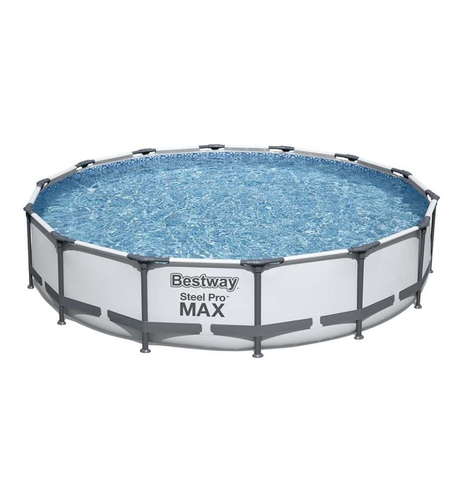 Pool Steel Pro Max Ø 427 x 84 cm - Hellgrau