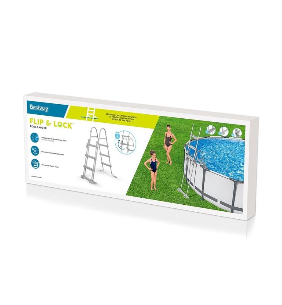 Flip & Lock Outdoor Swimmingpool-Leiter - 107 cm