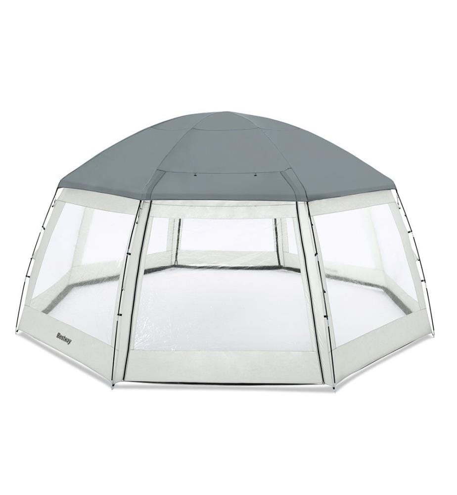 Pavillon für runde Pools 6x6x2.95m - Grau