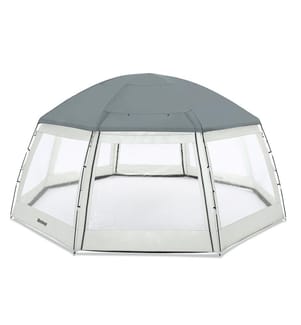 Pavillon für runde Pools 6x6x2.95m - Grau