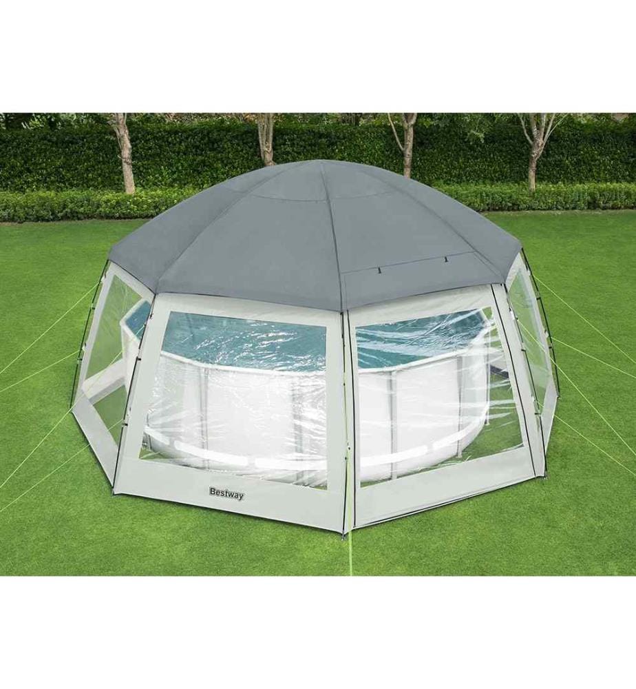 Pavillon für runde Pools 6x6x2.95m - Grau