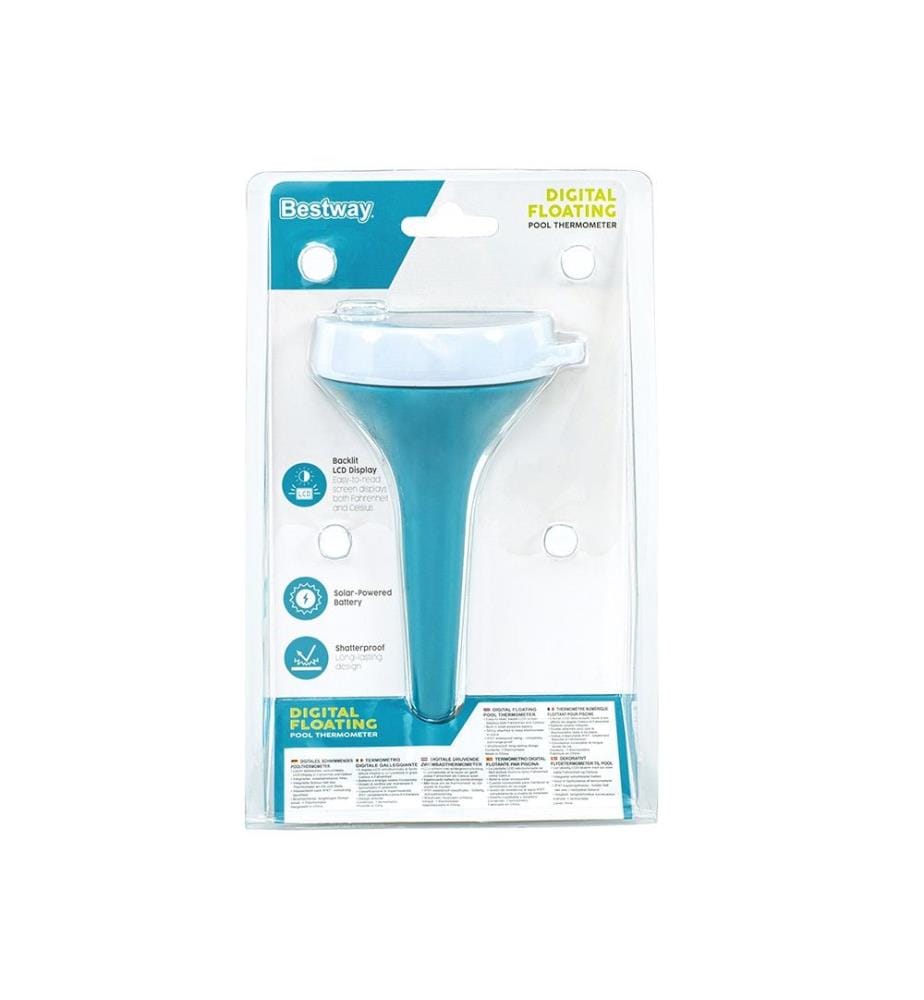 Digital Pool Thermometer with Digital Display - Blue & White