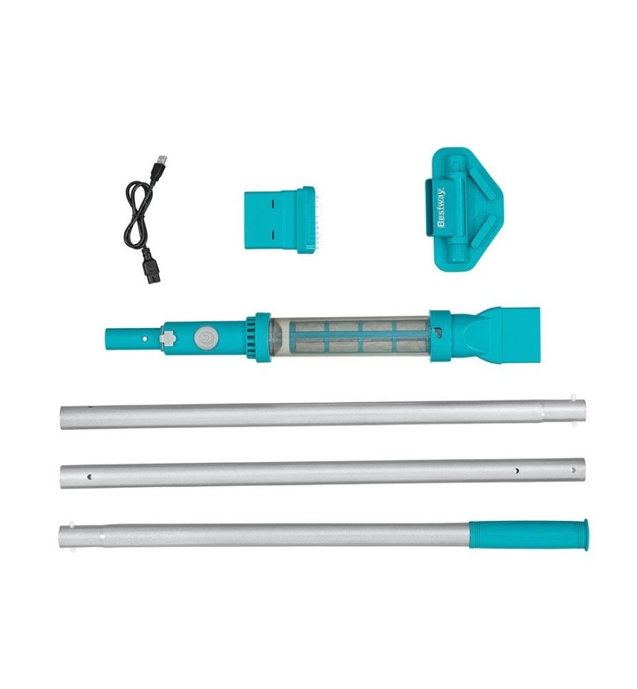 AquaSurge Akkubetriebener Poolsauger - Grau & Blau