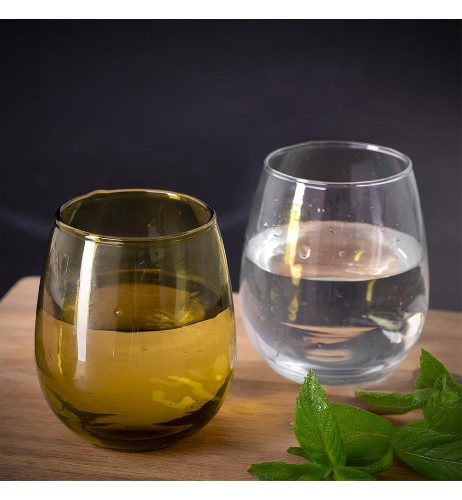 6er-Set Becher aus recyceltem Glas - 30 Cl